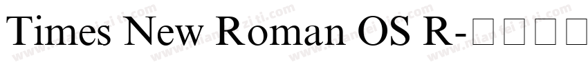 Times New Roman OS R字体转换